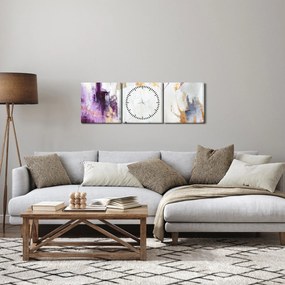 Obraz - Abstrakcja (z zegarem) (90x30 cm)