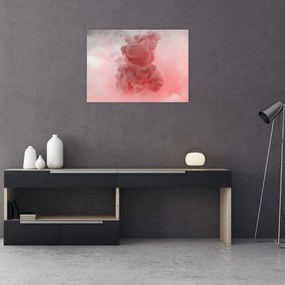 Obraz czerwonego dymu (70x50 cm)