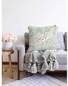 Zielona poszewka na poduszkę z domieszką bawełny Minimalist Cushion Covers Blossom, 55x55 cm