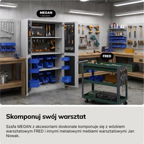 Tablica perforowana na pojemniki boczna, czarna Megan