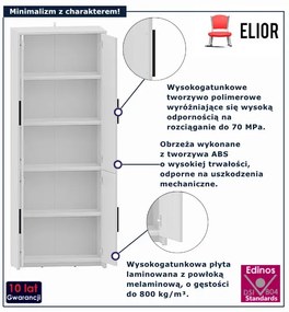 Biały duży regał zamykany - S3-E35