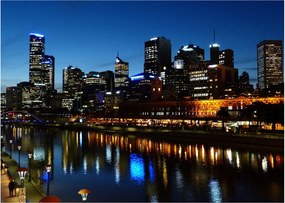 Obraz nocy w Melbourne (70x50 cm)