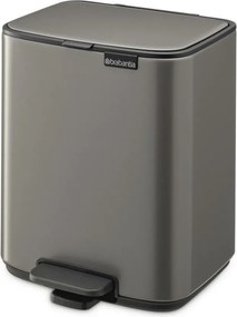 Szary stalowy kosz na śmieci z pedałem 7 l Bo – Brabantia