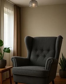 Sufitowa lampa ze szklanym kloszem beżowa K0-C13