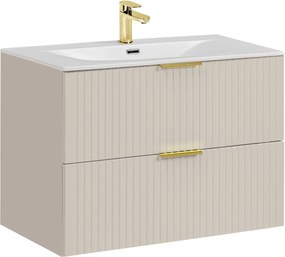 Szafka łazienkowa z umywalką wpuszczaną Adel 80 cm, kaszmir