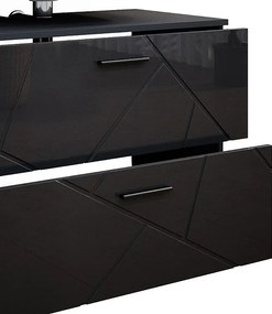 Zestaw mebli łazienkowych antracyt wysoki połysk 80x41x58.6 irma