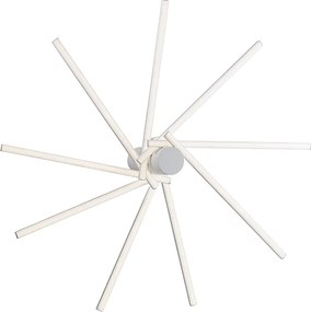 Lampa sufitowa Mikado z regulowanymi światłami z metalu i lakierowanego na biało aluminium ze zintegrowaną diodą LED 5 MAX 85 BL276-PL9-BC