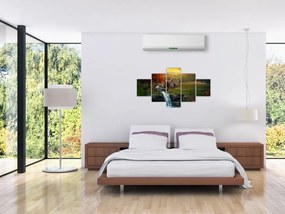 Obraz domku w bajkowym krajobrazie (125x70 cm)