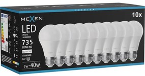 Mexen Nova 10x żarówka LED E27, A60, 7W, Neutralna - 4000K, 735 lm - L100-E27-0740-01x10
