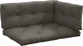 Outsunny Poduszki na palety, zestaw 3 sztuki, poduszki na ławki z ochroną UV, poduszki na meble ogrodowe, poduszki na taras, kolor ciemnoszary