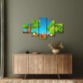 Obraz - Wesołe wiewiórki (125x70 cm)