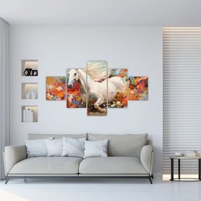Obraz - Malowanie konia (125x70 cm)
