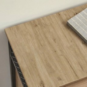 Komoda loftowa z drzwiami przesuwnymi 70 cm Faro 029, dąb Artisan