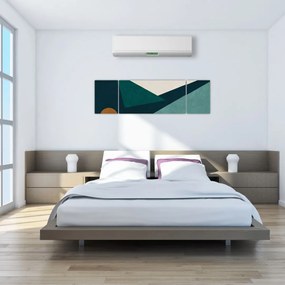 Obraz - Abstrakcja kubistyczna (170x50 cm)