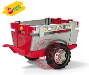 Rolly toys rollyjunior traktor na pedały junior rt czerwony z przyczepą farm new