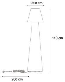 Zewnetrzna Designerska lampa podłogowa zewnętrzna biała IP44 - Katrijn Nowoczesny Oswietlenie zewnetrzne