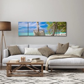 Obraz - Hamak na plaży (170x50 cm)