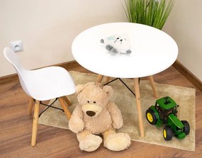 Zestaw białych skandynawskich krzeseł dziecięcych 4 szt. C7-B43