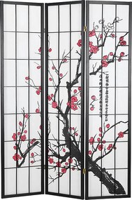 Przegroda pokojowa 179x132x2 cm czarna Shoji