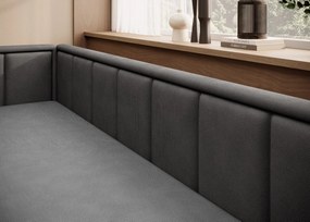 Sofa rozkładana z funkcją spania FULGEO czarna/szara lewa ELTAP