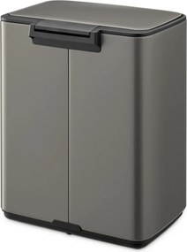 Szary stalowy kosz na śmieci z pedałem 12 l Bo – Brabantia