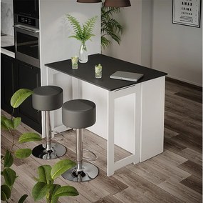Zestaw stołu barowego antracyt/biały 116x37x90.5 dominic