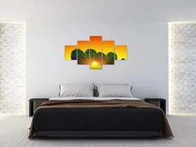 Obraz - Serce w koronach drzew (125x70 cm)