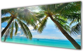 Panel Szklany Tropikalny Brzeg Oceanu
