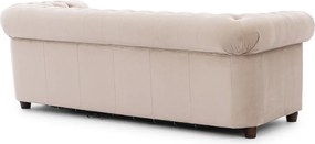 Beżowa aksamitna rozkładana sofa 203 cm York Blik – Ropez