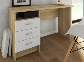 Biurko Function 3s biały/dąb sonoma