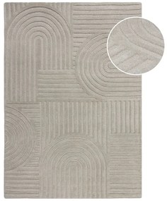 Szary dywan wełniany Flair Rugs Zen Garden, 120x170 cm