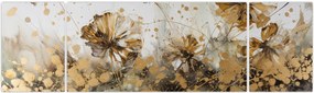Obraz - Abstrakcyjny kwiatowy obraz (170x50 cm)