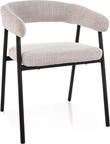 Krzesło jadalniane KATANA z czarnymi nogami, szare