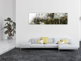 Obraz lasu w chmurach (170x50 cm)