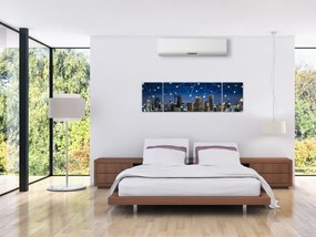 Obraz - Wielkie miasto nocą (170x50 cm)