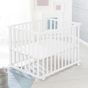 Biały kojec dla dzieci 100x75 cm – Roba