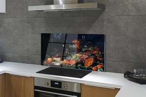 Szklany Panel Martwa Natura z Owocami