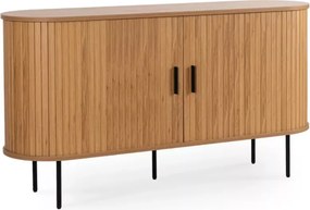 Komoda dwudrzwiowa rozsuwana Double 140cm – nowoczesna komoda z ryflowanymi frontami