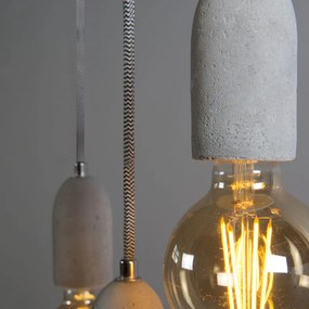 Industrialna lampa wisząca z betonu szarego - Cava 3