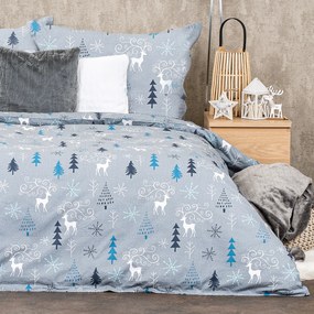 4Home Pościel bawełniana Elegant deer szary, 140 x 220 cm, 70 x 90 cm
