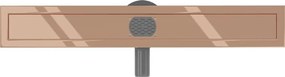 Mexen Flat 360° korpus do odpływu liniowego obrotowy 70 cm, różowe złoto - 1640070