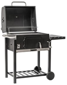 GRILL WĘGLOWY Z KOMINEM I POKRYWĄ MIR4525K