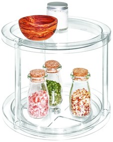 Okrągły obrotowy dwupoziomowy stojak na pojemniki iDesign The Home Edit, ⌀ 24,1 cm
