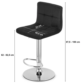 Hoker PROT - aksamit czarny / baza chrom x 2