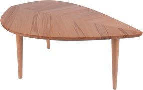 Drewniany stolik kawowy P2 liść średni 93 cm buk twardzielowy