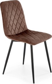 Pikowane krzesło do jadalni K525 Halmar z tkaniny velvetowej