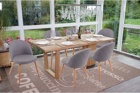 Krzesło do jadalni MCW-D53 (zestaw 6 sztuk),  ciemnoszary