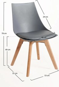 Zestaw 4 Krzese Blok