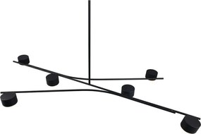 Czarna metalowa lampa wisząca Coda – Trio Select