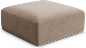 Jasnobrązowy aksamitny podnóżek Campi – Cosmopolitan Design